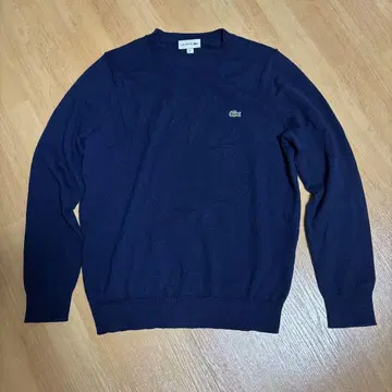 Lacoste 네이비 크루넥 니트 FR4 US M