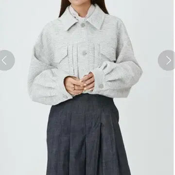 프레이 아이디 트위드 스탠칼라 자켓