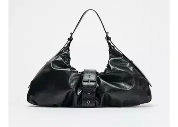 ZARA 개더&버클 맥시버킷백 블랙 숄더백