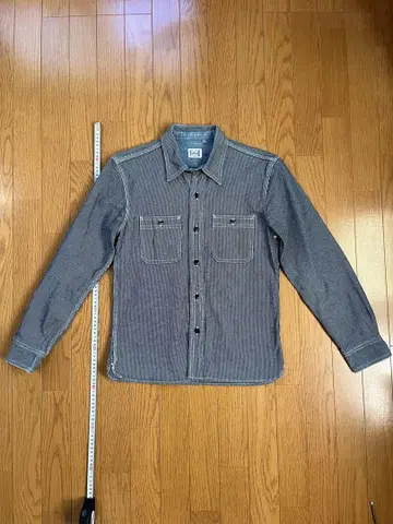 FLAT HEAD 인디고 스트라이프 히코리 긴팔 셔츠 플랫 헤드