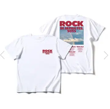 ROCK IN JAPAN FESTIVAL 2025 T셔츠 로고 화이트