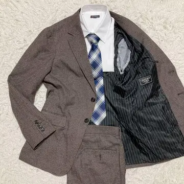 멘즈 비기 셋업 L 수트 올 패턴 언컨 자켓 블랙