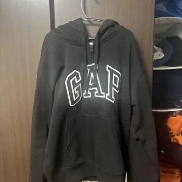 GAP 여성용 블랙 지퍼 후드티 m 사이즈
