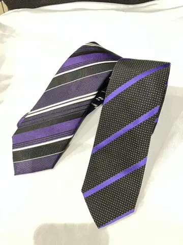 미사용 폴스미스 넥타이 스트랩 블랙 보라색 새상품