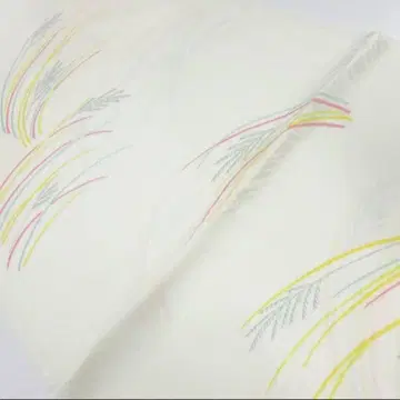 억새 순수 실크 오비 장식 천 화이트 컬러 중추절 가을 [ 미사용