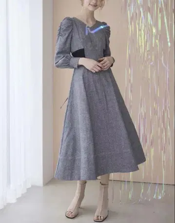 AndCouture 헤링본 원피스