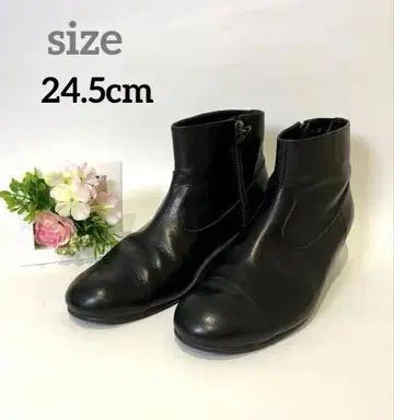 새상품급 무카바 MUKAVA 숏부츠 사이드 지퍼 블랙 24.5