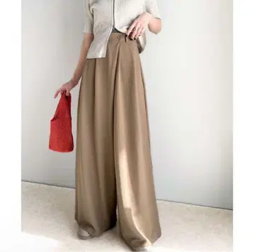 컷 조젯 와이드 랩 팬츠 와이드 팬츠 XL