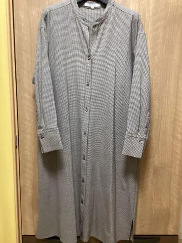 언타이틀 UNTITLED 하운드투스 울 혼방 셔츠 원피스 M