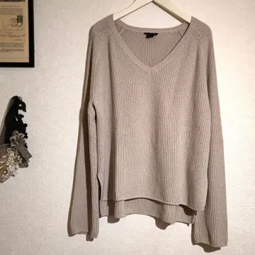 띠어리 그레이지 V넥 스웨터 S 와플 캐시미어 혼방