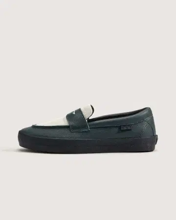 Vans 스케이트 슬립온 다크 그린/화이트