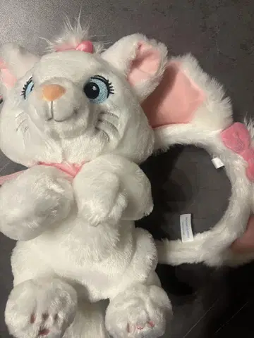 디즈니 마리 머리띠 봉제 인형 미니백