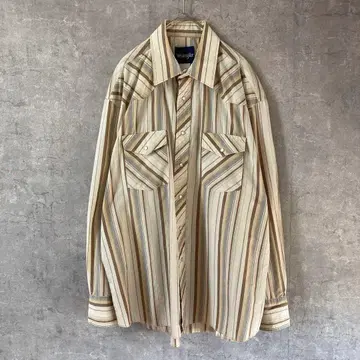 80s90s 랭글러 웨스턴 셔츠 스트라이프 XL 상당