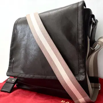 BALLY 숄더백 레스포 메신저 올 가죽 브라운