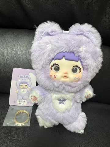 TOPTOY NOMMI 보라색 봉제 인형 TUTU짱, 눈 3개 변경 가능