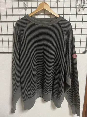 C.E CAV EMPT 오버다이 스트라이프 크루 넥