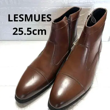새상품 LESMUES 25.5cm 브라운 남성용 사이드 고어 부츠 가죽