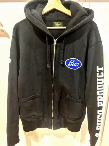 Buco 블랙 집업 후드티 리얼 맥코이