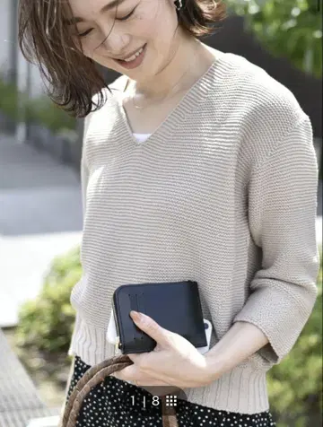 ourhome 슬림 가죽 미디엄 지갑 블랙