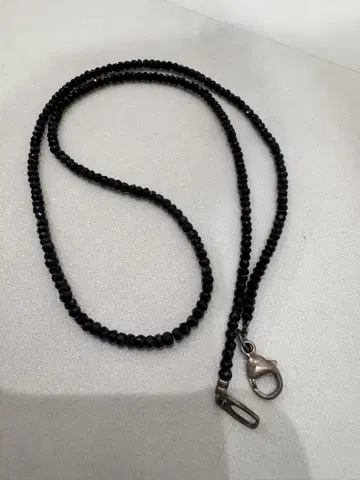 블랙 스피넬 목걸이 약 55cm