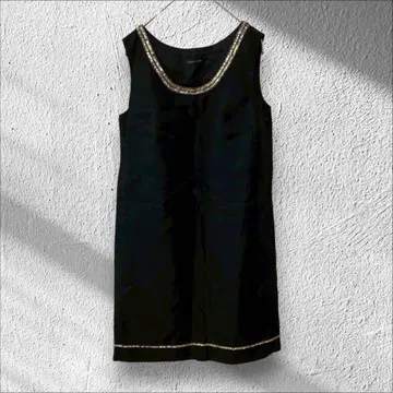[이에나] IENA 슬리브리스 원피스 스팽글 장식 가로 지퍼 블랙