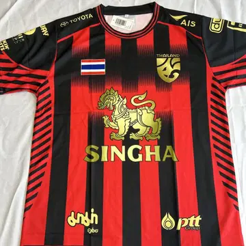 2 SINGHA BEER 싱하 맥주 태국 축구 셔츠 스트라이프 XL
