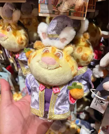 상하이 디즈니 할로윈 주토피아 크로우 하우저 봉제 인형 키체인