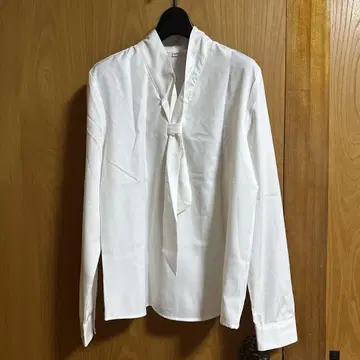 화이트 리본 포함 긴팔 셔츠 L 미사용 새상품