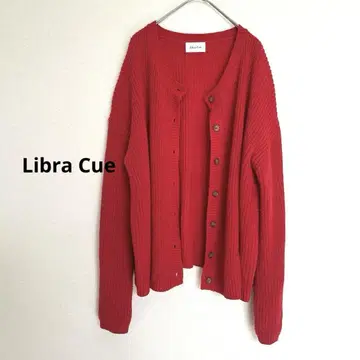 Libra Cue 믹스얀 가디건 오샤레 유타리 숏 기장