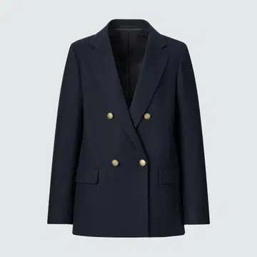 [ 인기 ] UNIQLO 유니클로 더블 자켓 골드 버튼 네이비 XL