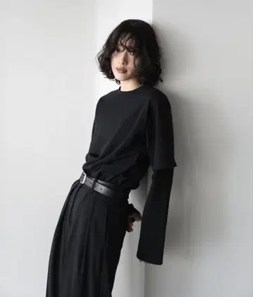 택 포함 aere layered sleeve cut&sew 아에레 롱T