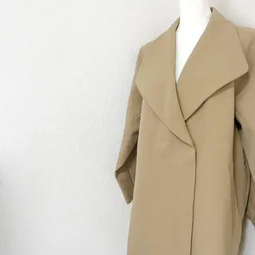 어반 리서치 빅 칼라 볼륨 코트 노카라 롱 코트