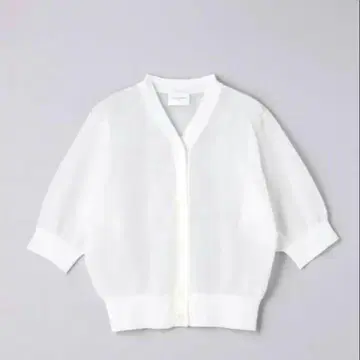 유나이티드 애로우즈 시어 V넥 가디건 5SL 화이트