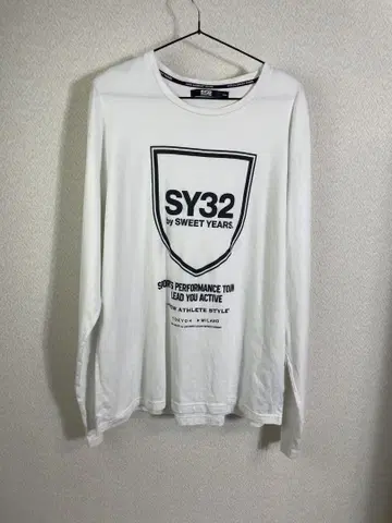 SY32 by SWEET YEARS 긴팔 티셔츠 화이트 사이즈 XXXXL