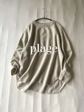플라주 Plage 파인 울 100% 루즈핏 오버사이즈 니트