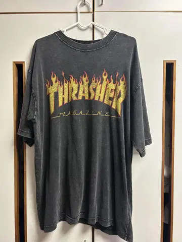 THRASHER 프레임 로고 T셔츠 L 사이즈