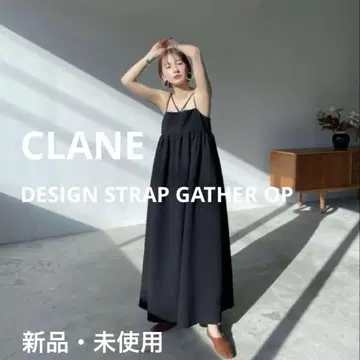 [ 새상품 미사용 ] CLANE DESIGN STRAP GATHER OP