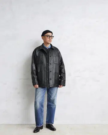 새상품 사이즈 2XL! Schott LAMB LEATHER 커버올 자켓