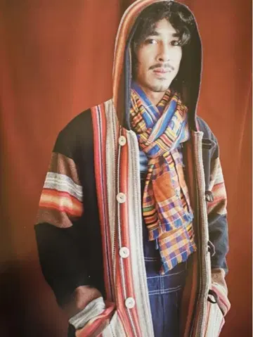 텐더 로인 tenderloin 멀티 컬러 코트 후드