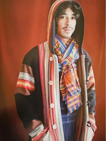 텐더 로인 tenderloin 멀티 컬러 코트 후드