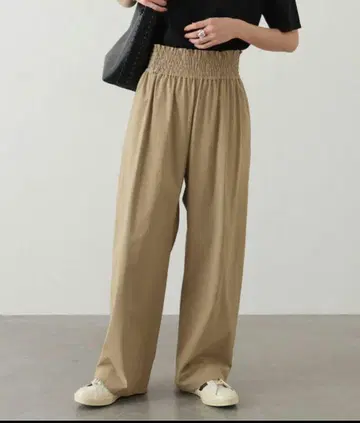 나일론 스트레치 와이드 팬츠 36
