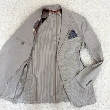 매킨토시 실크 코튼 시어서커 테일러드 자켓 LL