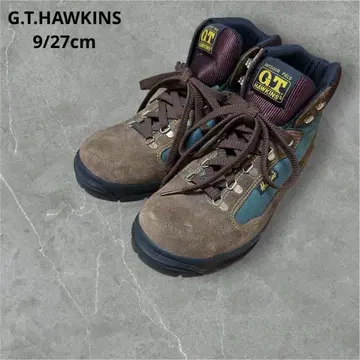 G.T.HAWKINS 트레킹 부츠 등산화 브라운과 그린 9/27cm