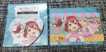 러브 라이브 Aqours 쿠로사와 루비 배지 카드 캐릭터 카페
