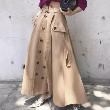 Ameri 아메리 TRENCH LIKE SKIRT 트렌치스커트 플레어