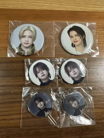 INI 마츠다 진 미니 부채 캔뱃지 세트