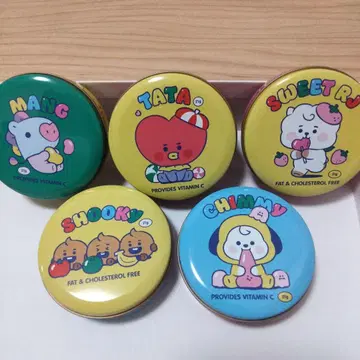 BT21 미니 캔 5개 세트 ( BTS LINE FRENDS 캐릭터 )