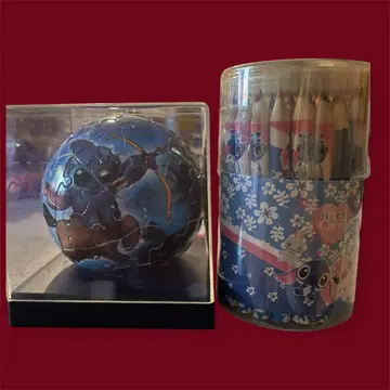 스티치 퍼즐 공 디즈니 50색 연필