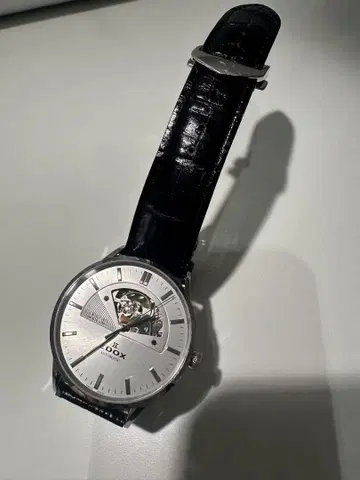 EDOX 에독스 자동 와인딩 레 보베르 오픈 하트 손목시계 박스 없음