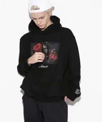 LEGENDA Addict Rose 루즈 실루엣 풀오버 후드티